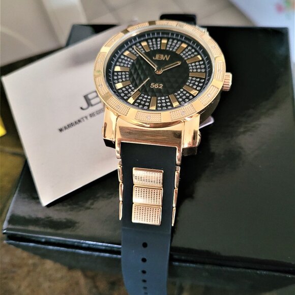 JBW Men's Diamond Gold Black Oversized Watch - Picture 2 of 7